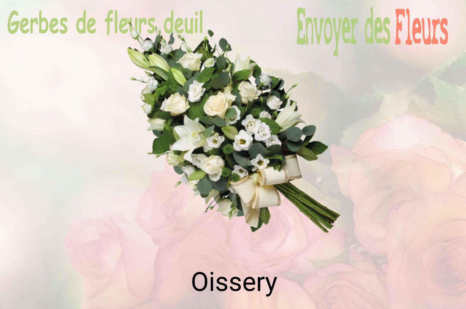 Gerbe de fleurs de deuil livrée à Oissery